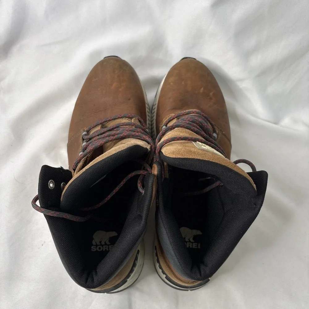 Sorel Mac Hill Mid Leather Tan Waterproof‎ Hiking Boots Mens Sz US 11.5 Outdoor